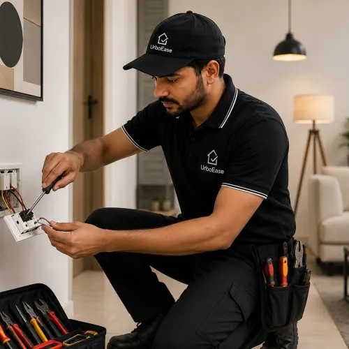 UrboEase professional completing an electrical repair